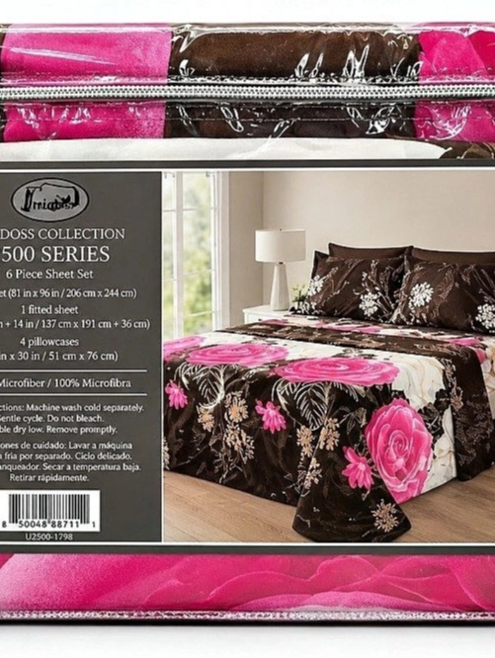 Intelligent Design Unicorns Collection 2500 Series Pink & Brown Floral Comforter